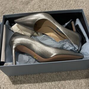 Prada perfect silver authentic heel